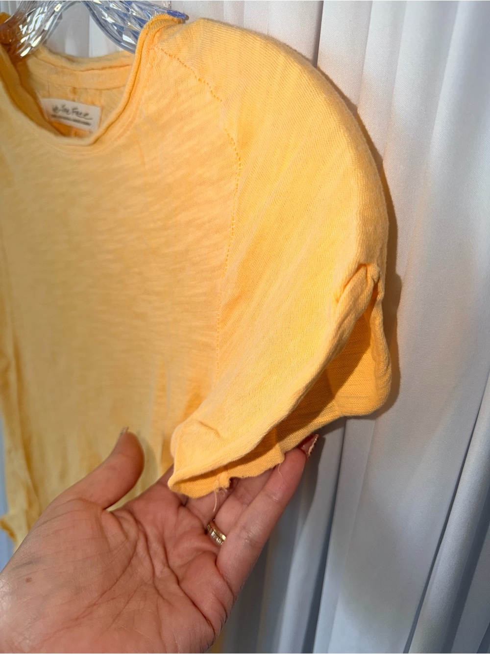 We The Free Sunshine Yellow Short-Sleeve Ribbed Tee - Picture 4 of 5
